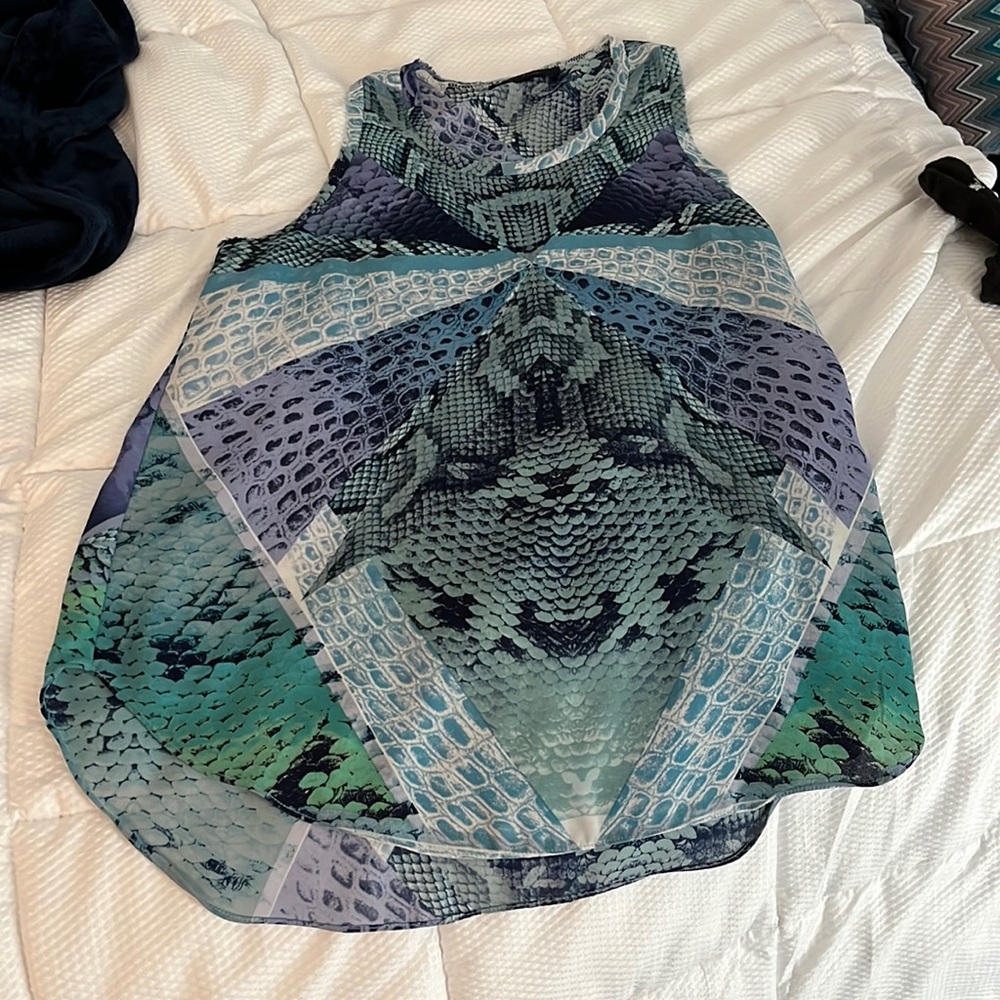 Olivaceous snakeskin blouse!